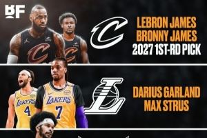 美媒4方交易模拟：老詹父子回克城 加兰加盟湖人 阿伦前往黄蜂