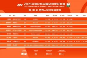 中甲第20轮裁判名单公布，两场比赛将启用VAR